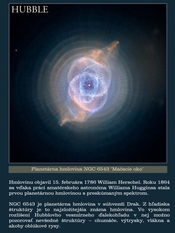 Hubble space telescope -  top images - 03_Planetárna hmlovina NGC 6543 \'Mačacie oko\' 