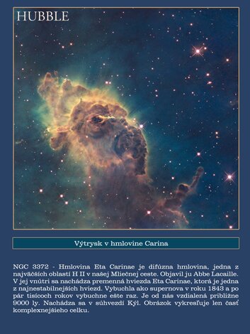 Hubble space telescope -  top images - 14_Výtrysk v hmlovine Carina