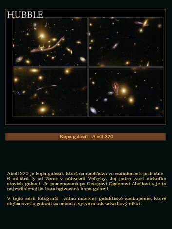 Hubble space telescope -  top images - 28_Kopa galaxií - Abell 370
