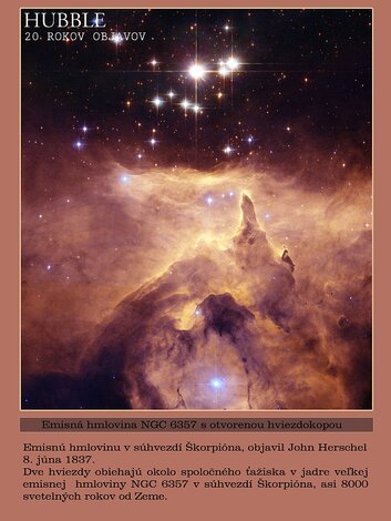 Emisná hmlovina NGC 6357