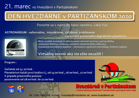 Deň Hvezdárne v Partizánskom 2020