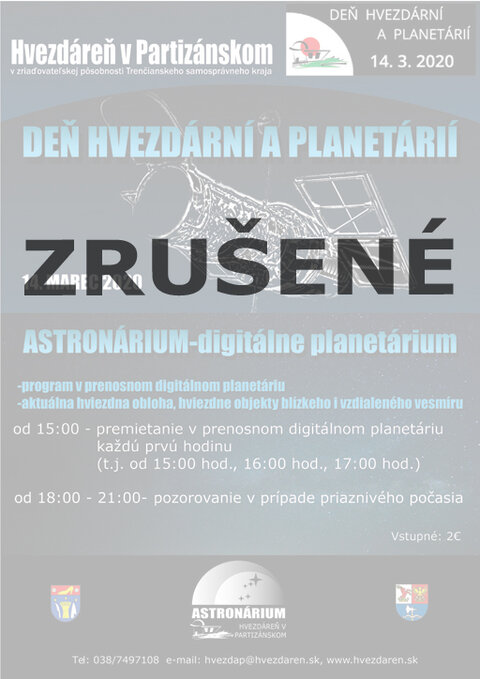 Deň Hvezdární a Planetárií 2020 Deň Hvezdární a Planetárií 2020