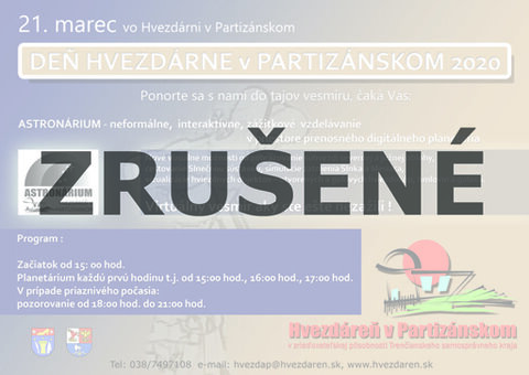 Deň Hvezdárne v Partizánskom 2020 Deň Hvezdárne v Partizánskom 2020