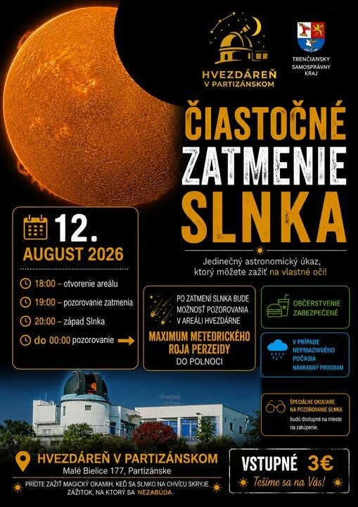 Čiastočné zatmenie Slnka a Perzeidy v jeden večer