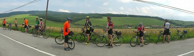 Ebicykel slovenských astronómov 2014 - Panoráma Ľubotínskej pahorkatiny1