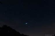 Iridium 54: Magnitúda -7, Čas 23:01 21.5.2011, Exp-30s, Canon 500D+Obj - FishEye,